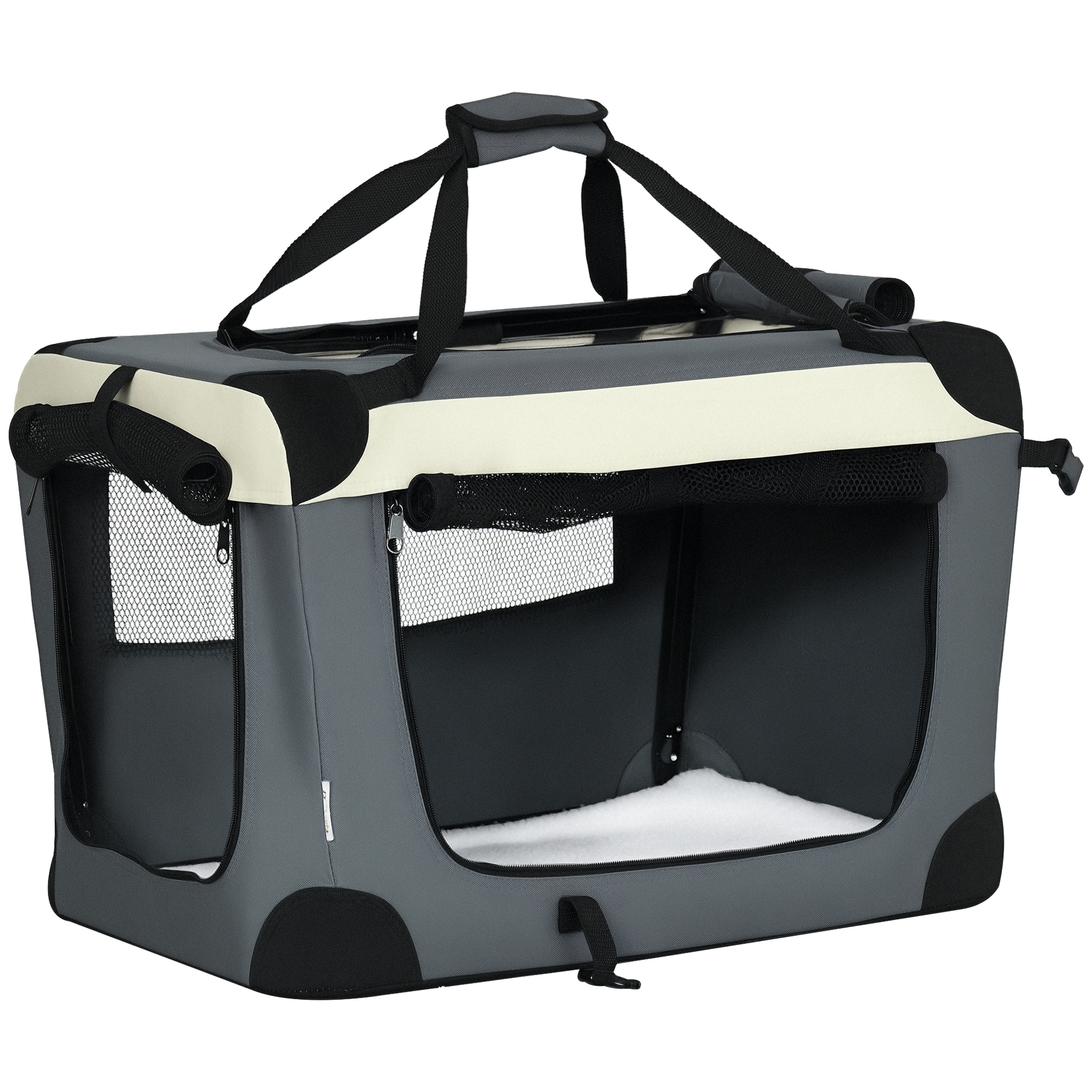 PawHut Transportín para Mascotas Gris