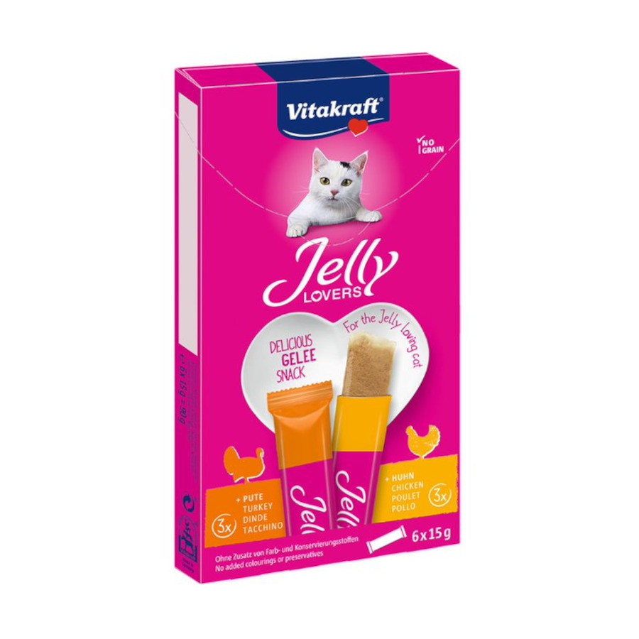 36 barritas Vitakraft Barritas Jelly Lovers Pavo y Pollo para gatos ¡Pack Ahorro!