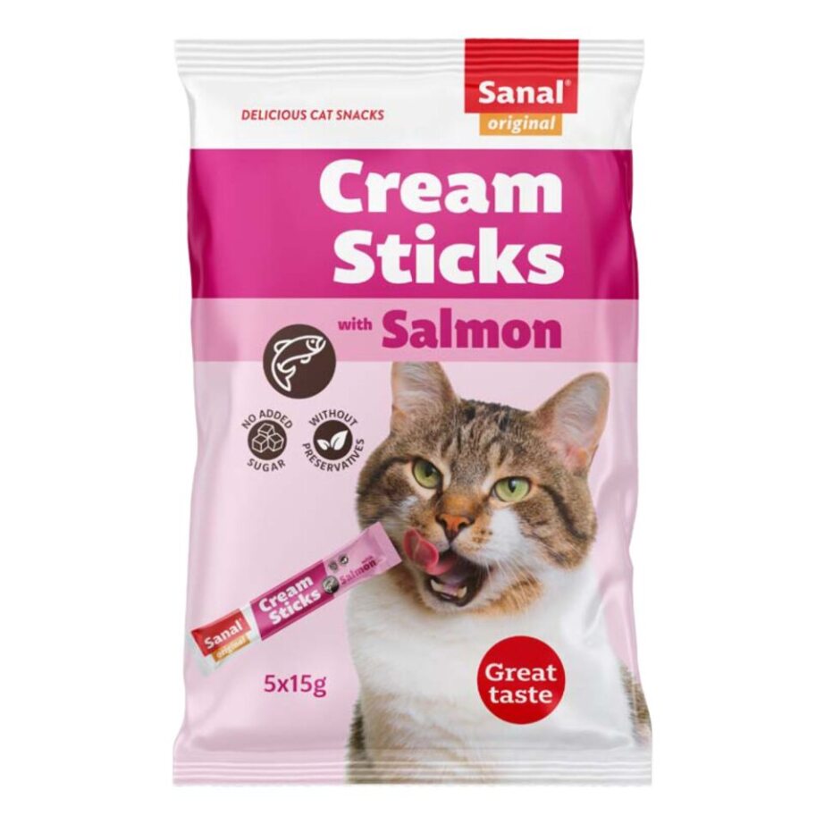 SANAL CREAM SNACK SALMON 5X15G