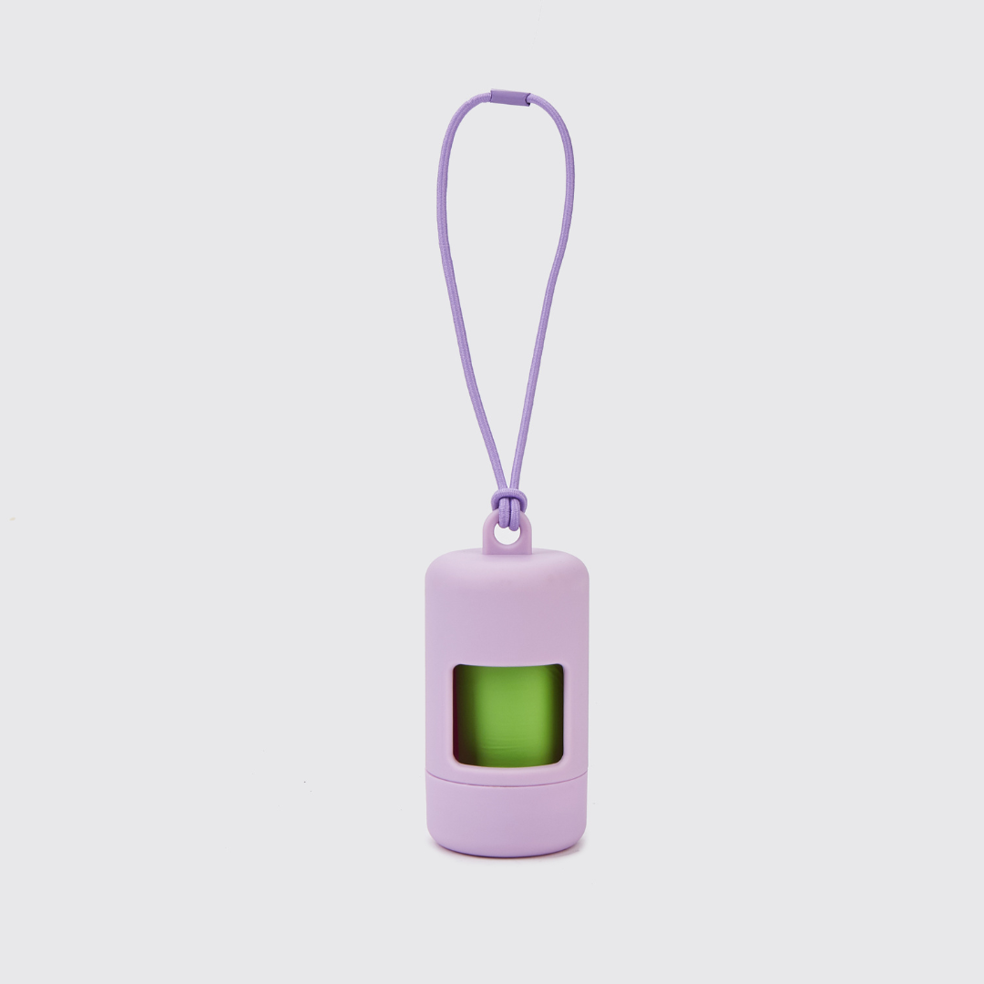 Porta-bolsas Lila FOFOS (dispensador + 15 bolsas biodegradables)