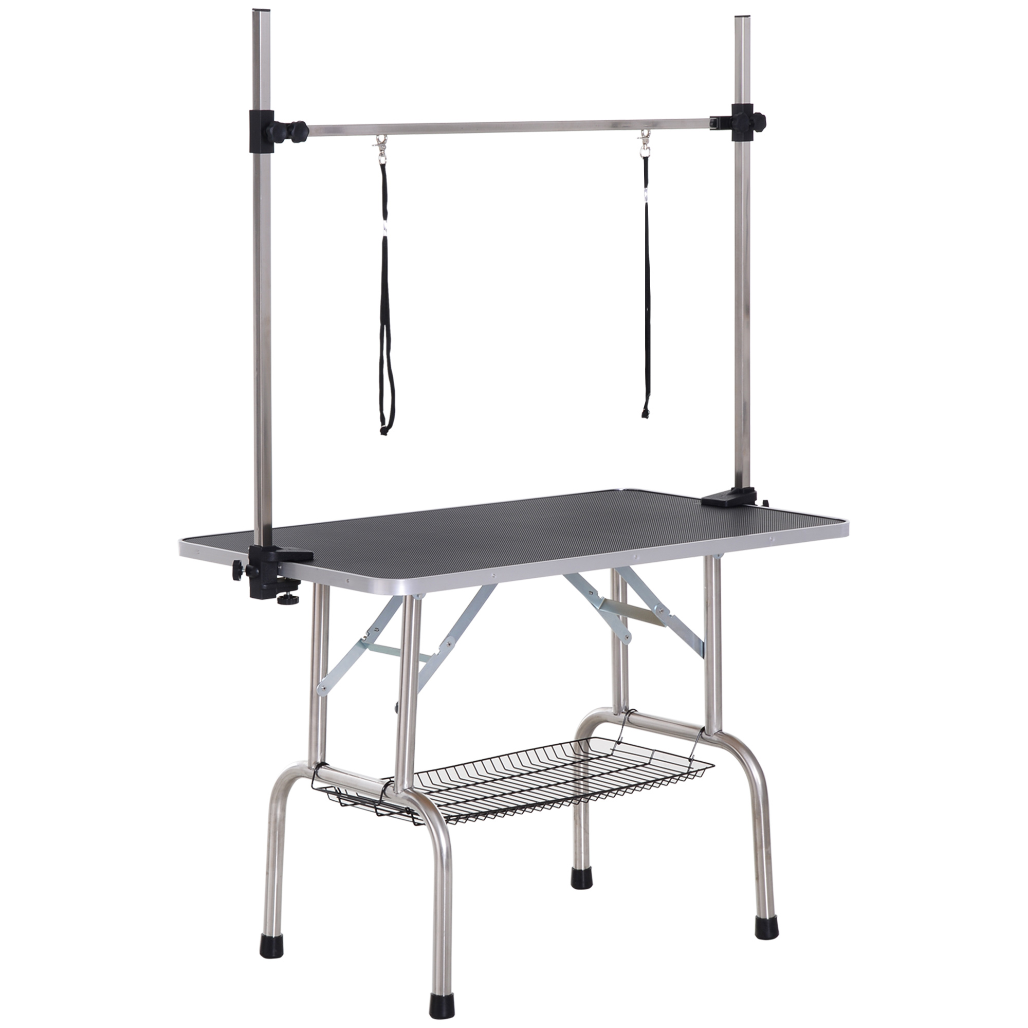 PawHut Mesa de Peluquería Negro