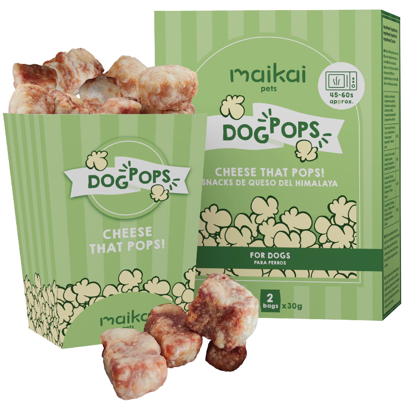 Snacks de Palomitas de Queso del Himalaya para Perros - Pack 2 uds
