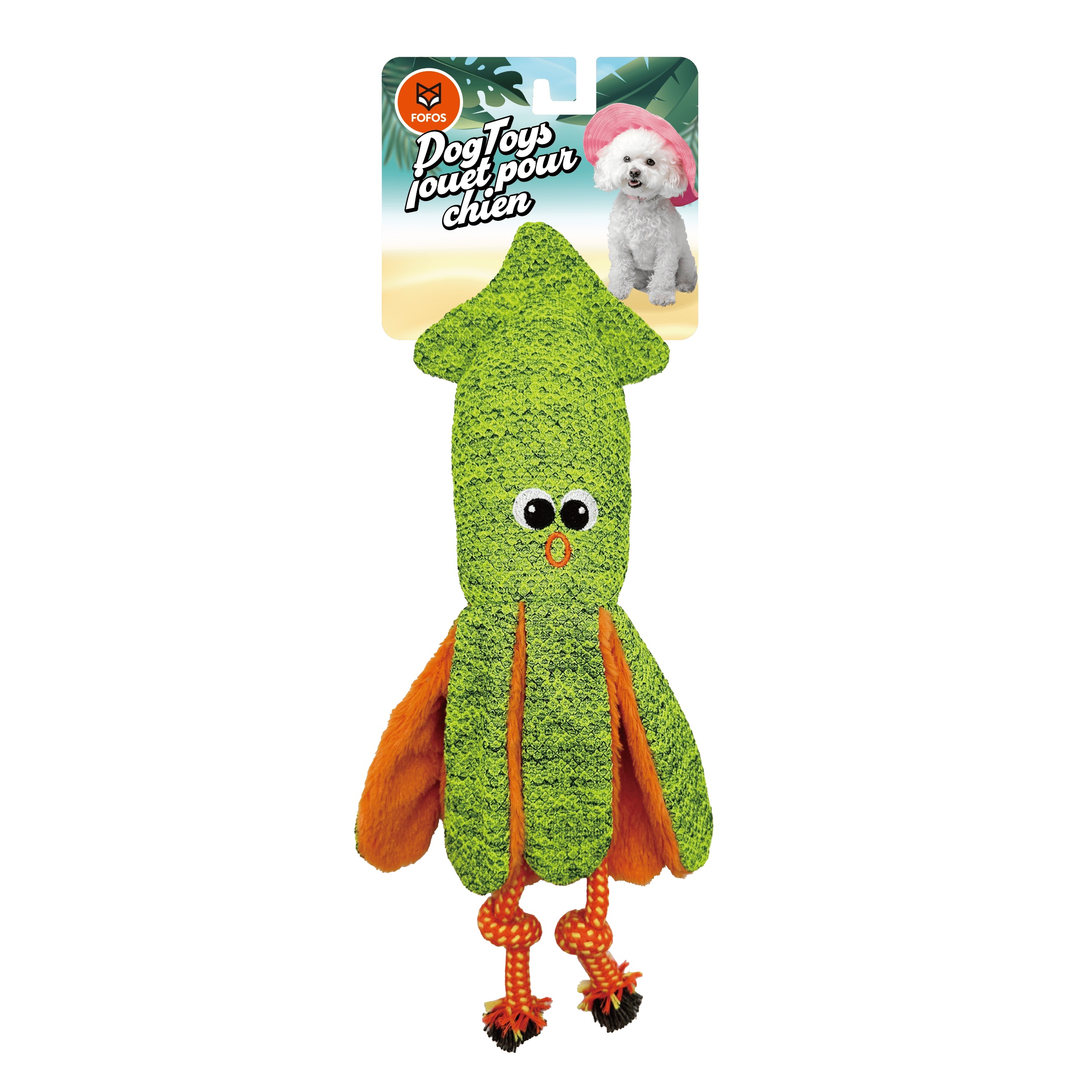 FOFOS | Peluche Calamar con Sonido (Verde) – Para Perro
