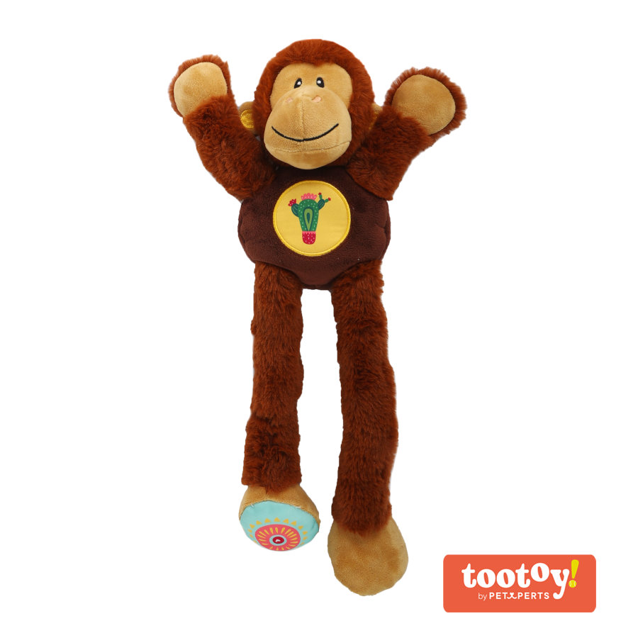 Tootoy! Comfort Twister Monkey Cuddler peluche para perros