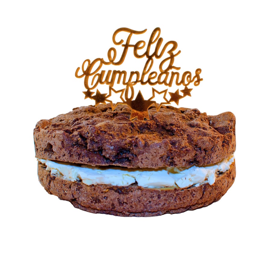Tarta crema de almendra y miel pequeña