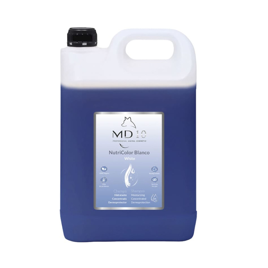 MD-10 Champú Hidratante para  Perros de Pelo Blanco