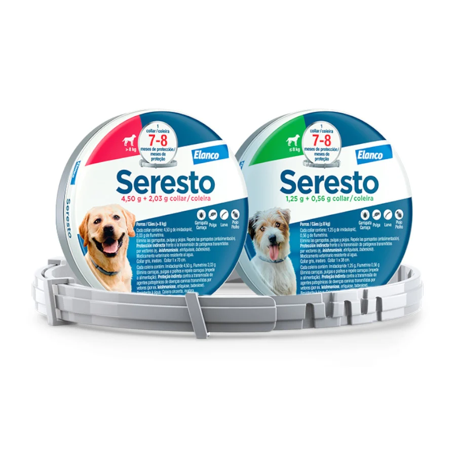 1 collar <8 kg Seresto Collar Antiparasitario para perros