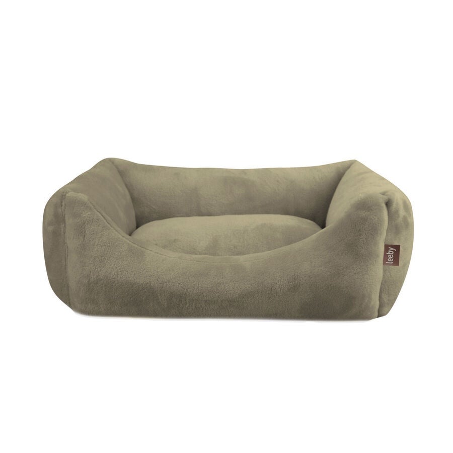 Leeby Cama de Terciopelo Verde para perros