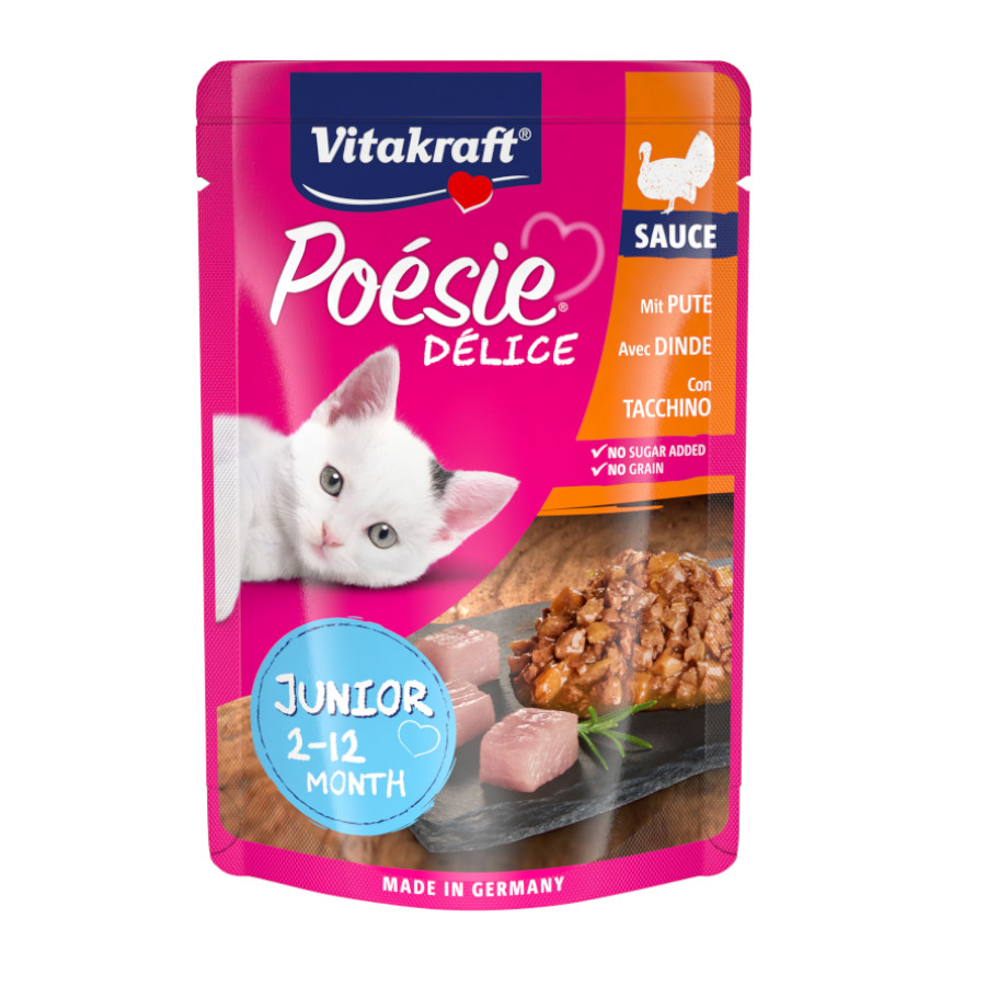 Vitakraft Poésie Pouch pavo comida gatos junior image number null