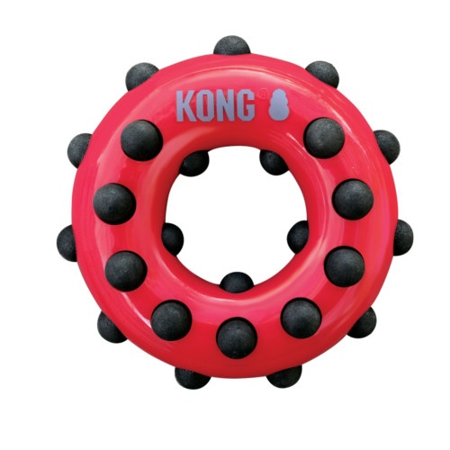 Kong – Juguete Kong para perros Dotz Circle. Rojo / Negro
