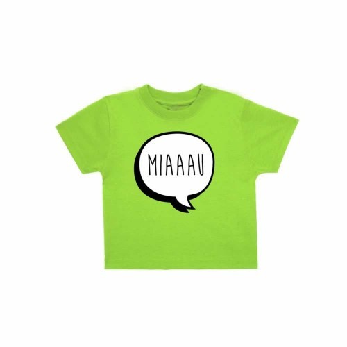 Camiseta bebé "Miau" color Verde, , large image number null