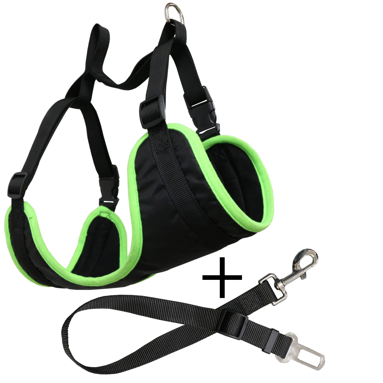 Arnés con cinturón de coche para perros ajustable Yatek, apto para la mayoría de vehículos, material resistente, talla L
