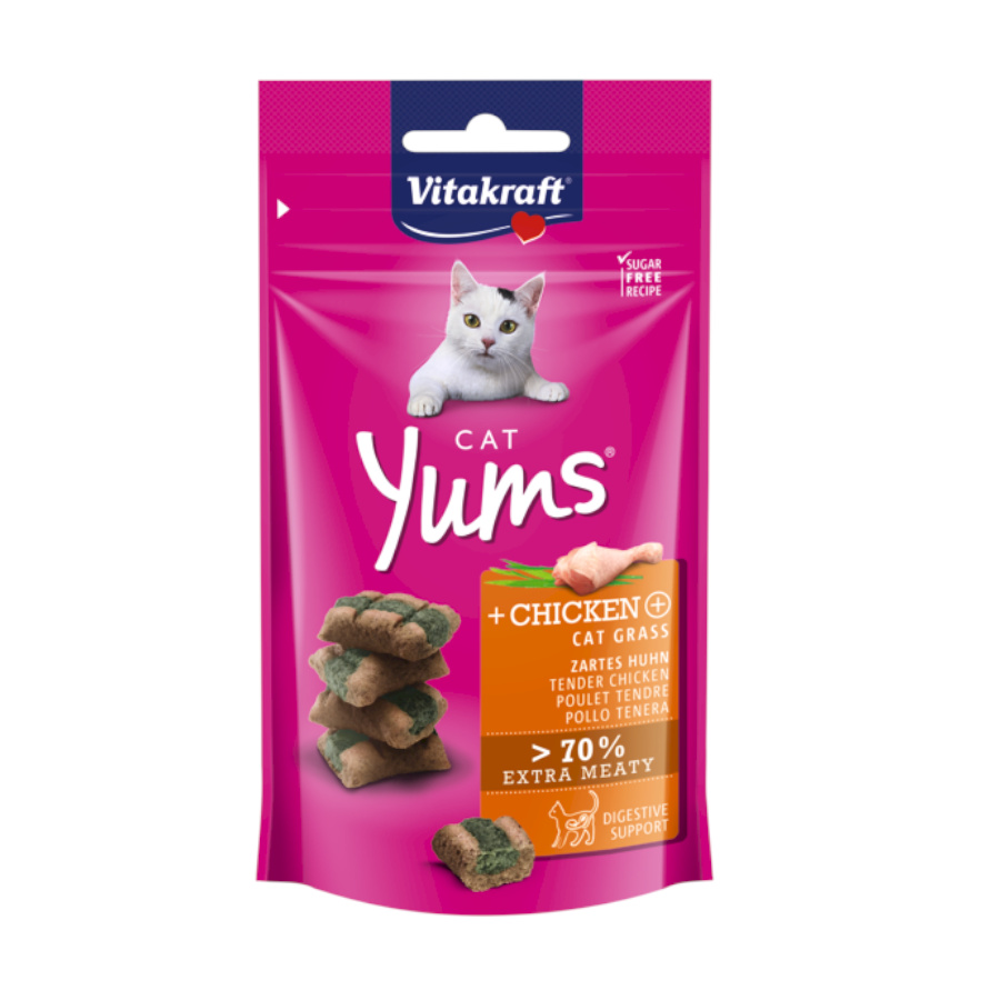 4 bolsitas x 40 g Vitakraft Cat Yums Bocaditos de Pollo para gatos ¡Pack ahorro!