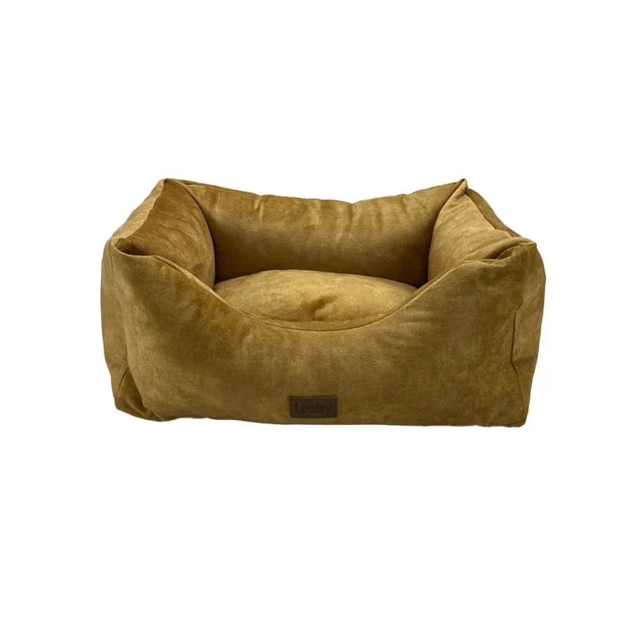 Leeby Cuna Impermeable y Desenfundable Dorada para perros