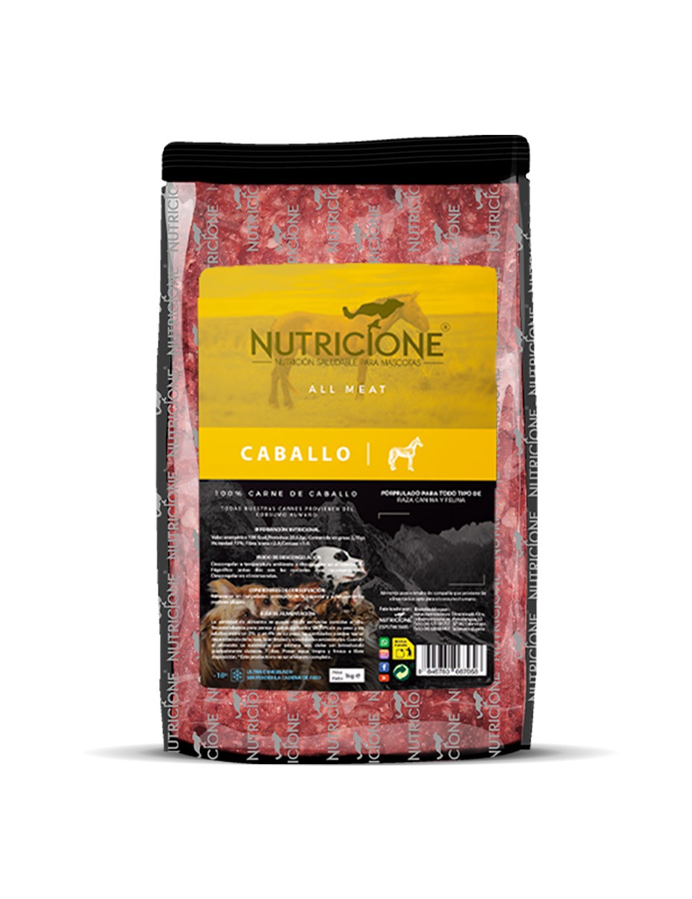 NUTRICIONE ALL MEAT CARNE DE  CABALLO  SIN HUESO 1KG PARA PERROS Y GATOS