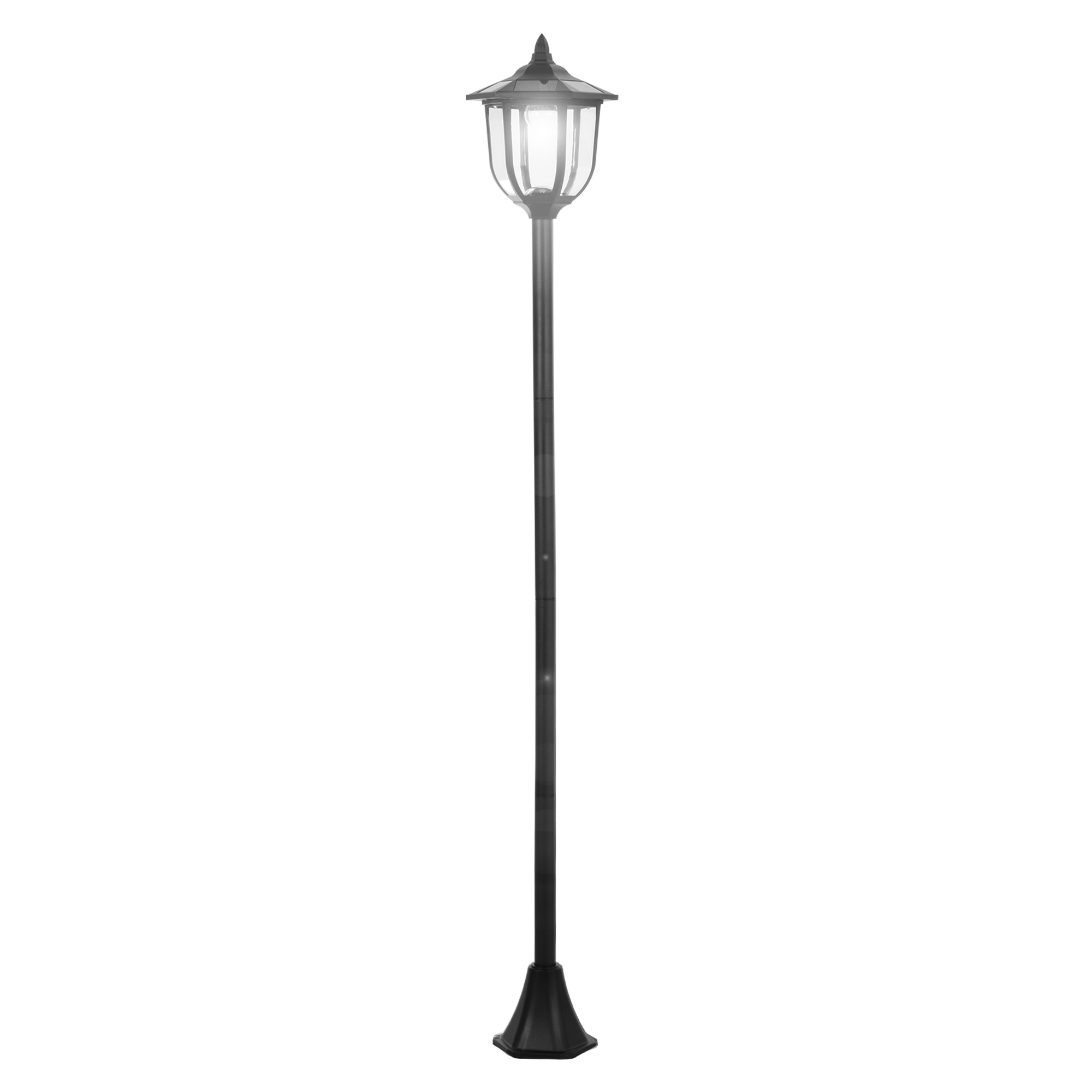 Outsunny Farola Solar negra con encendido automático