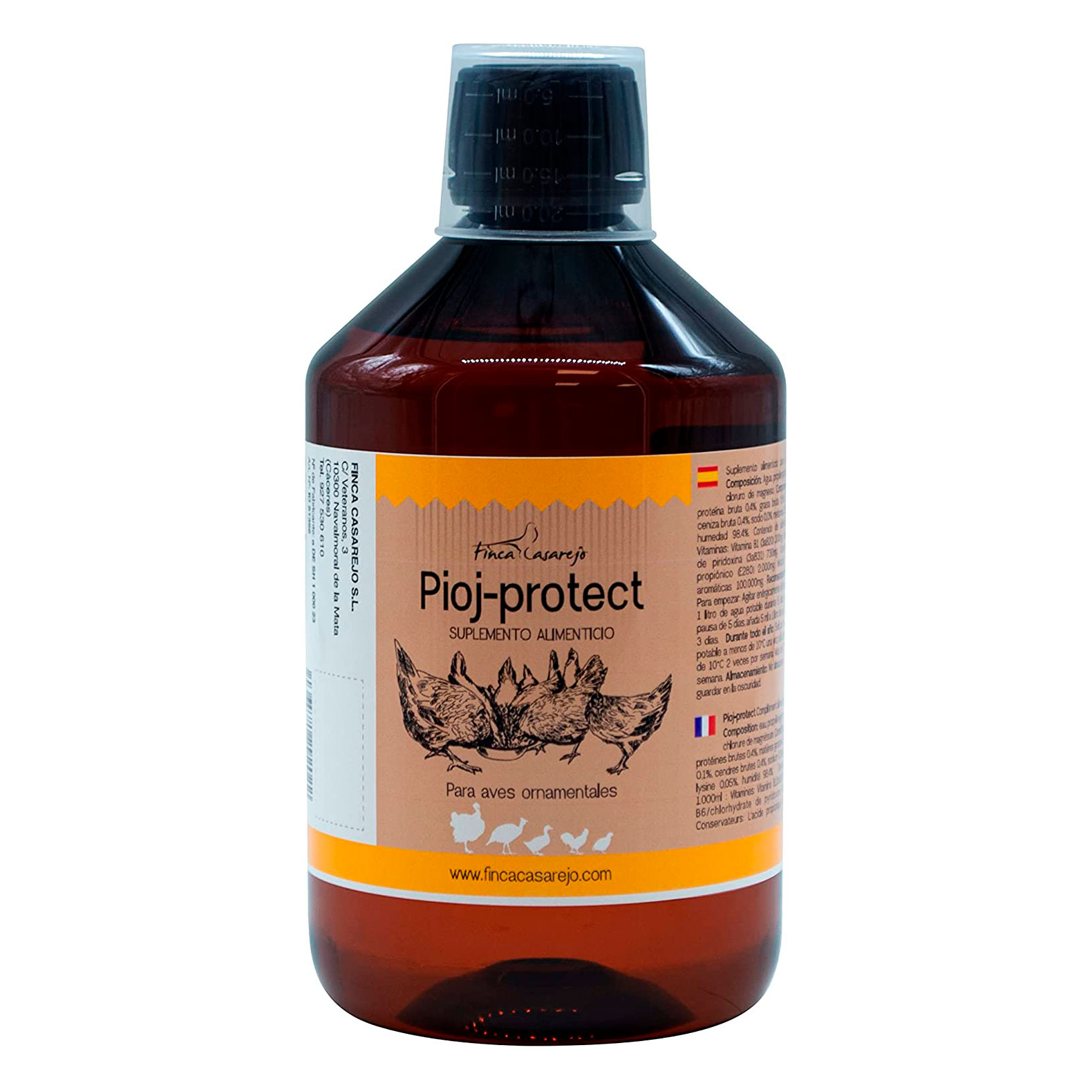 Mantiene Alejados a Piojos, Pulgas y Ácaros en Gallinas, Palomas, Aves de Corral | PiojProtect 500ml | El Olor que Desprende el Ave No Atrae a Los