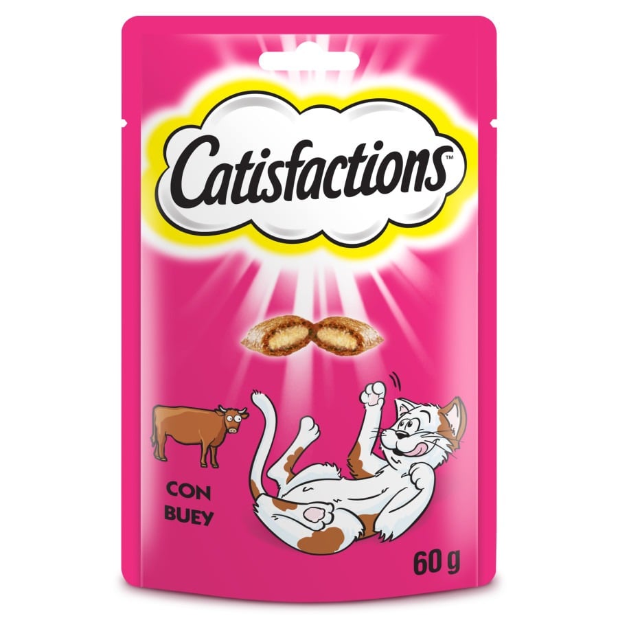 Catisfactions – Snack para gatos adultos Catisfactions buey 60 g.