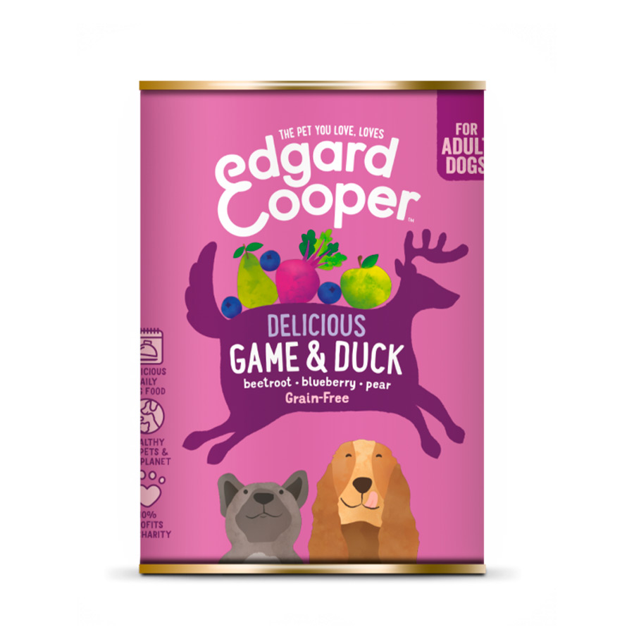 24 latas x 400 g Edgard Cooper Adult Grain Free Venado y Pato lata para perros ¡Pack ahorro!