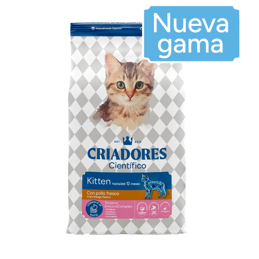 2 x 2 kg Criadores Científico Kitten pollo pienso para gatos ¡Pack Ahorro!