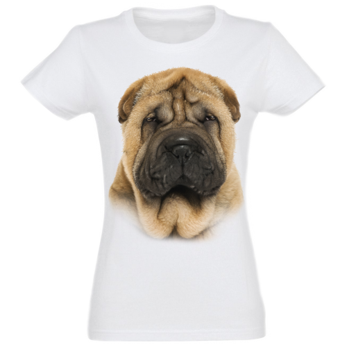 Camiseta Mujer Shar Pei color Blanco, , large image number null
