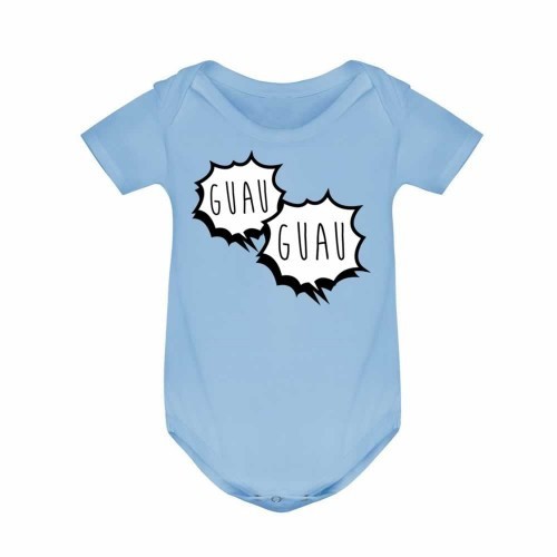 Body bebé «Guau, guau» color Azul