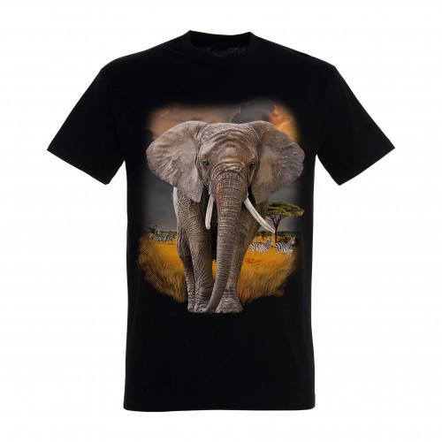Camiseta Elefante Sabana color Negro, , large image number null