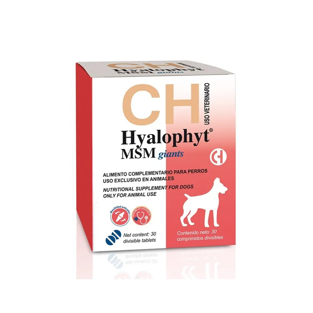Hyaloral MSM razas gigantes en comprimidos suplemento condroprotector para perros Chemical Ibérica