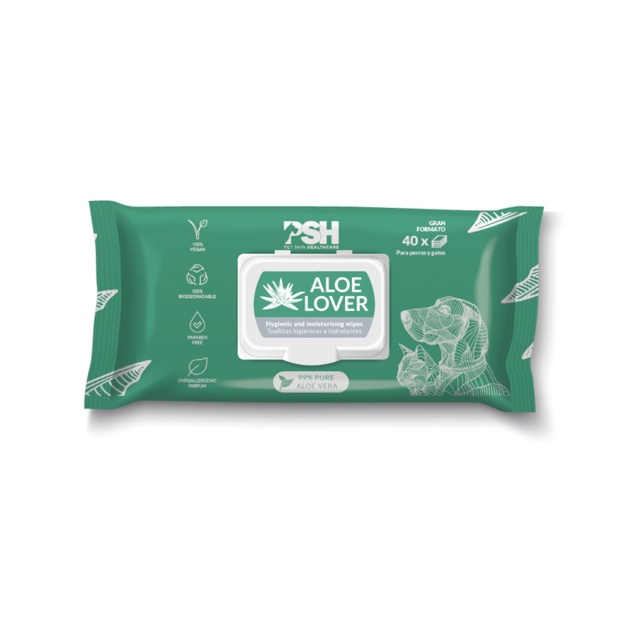 PSH Aloe Lover Toallitas Húmedas para perros y gatos