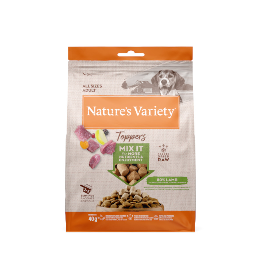 6 bolsitas x 40 g Nature’s Variety Toppers Adult Cordero para perros ¡Pack Ahorro!