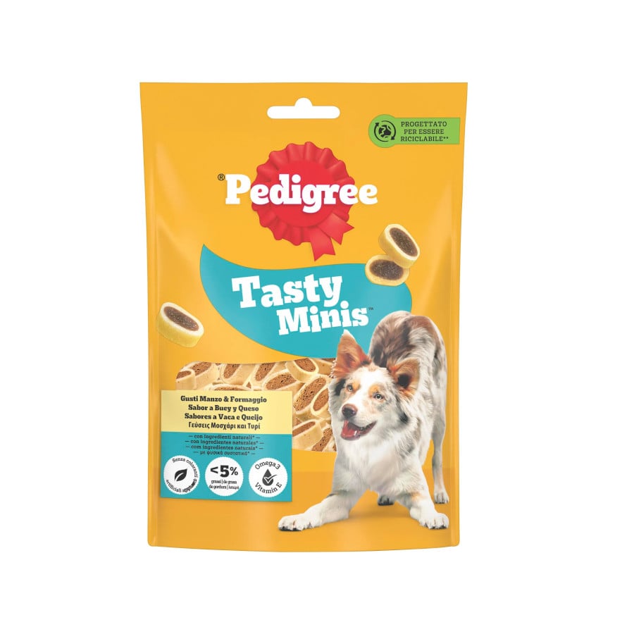Pedigree Tasty Mini Snacks Sabor Queso y Buey para Perros