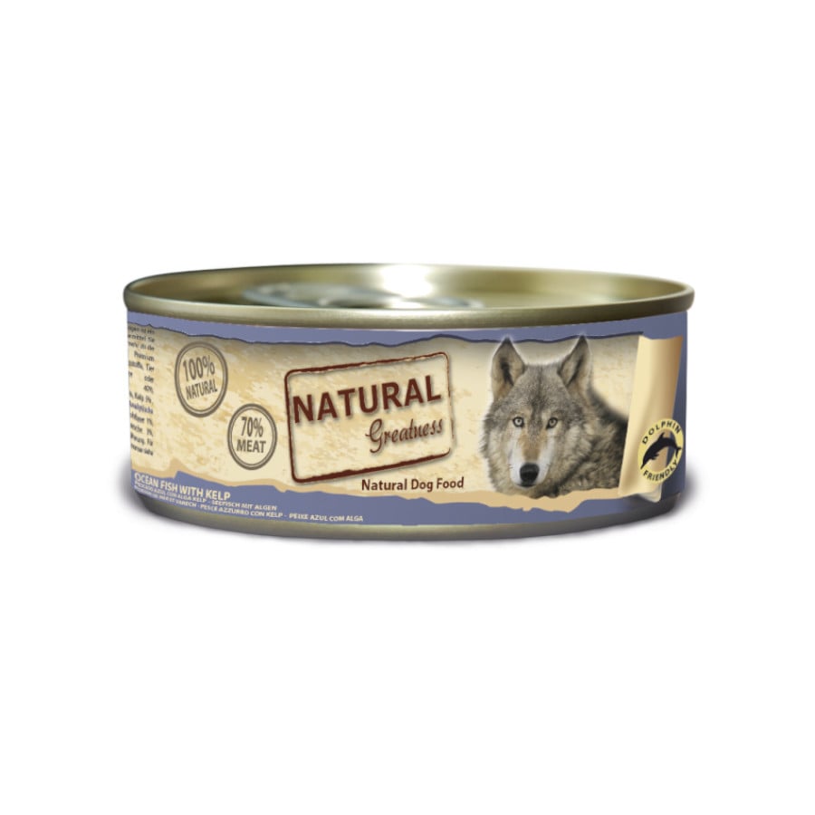 156 g Natural Greatness Pescado con Kelp Lata para perros