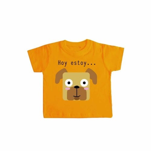 Camiseta bebé "Hoy estoy... contento" color Naranja, , large image number null