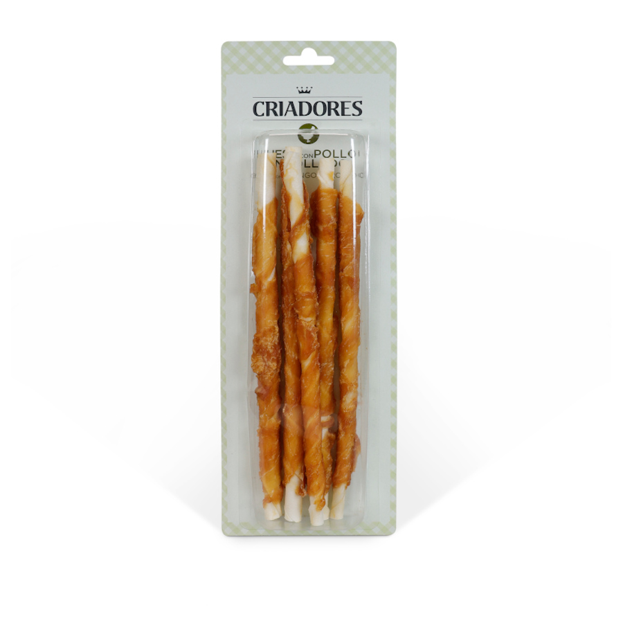 6 bolsitas x 144 g Criadores Huesos con Pollo Enrollado snack para perros ¡Pack ahorro!