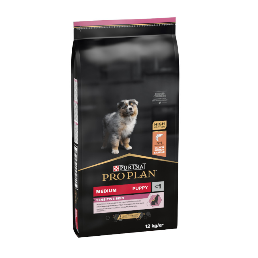 Imagen de Purina Pro Plan Pienso Puppy Medium Sensitive Skin Salmón para Perros 12kg