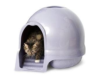 Petmate Bandeja Sanitaria Cerrada en forma de igl para gatos