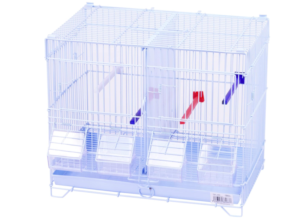Jaula metálica de criar pájaros con comedero Jaulas pájaros Jaula metálica de criar para pájaros 39 * 26 * 34cm