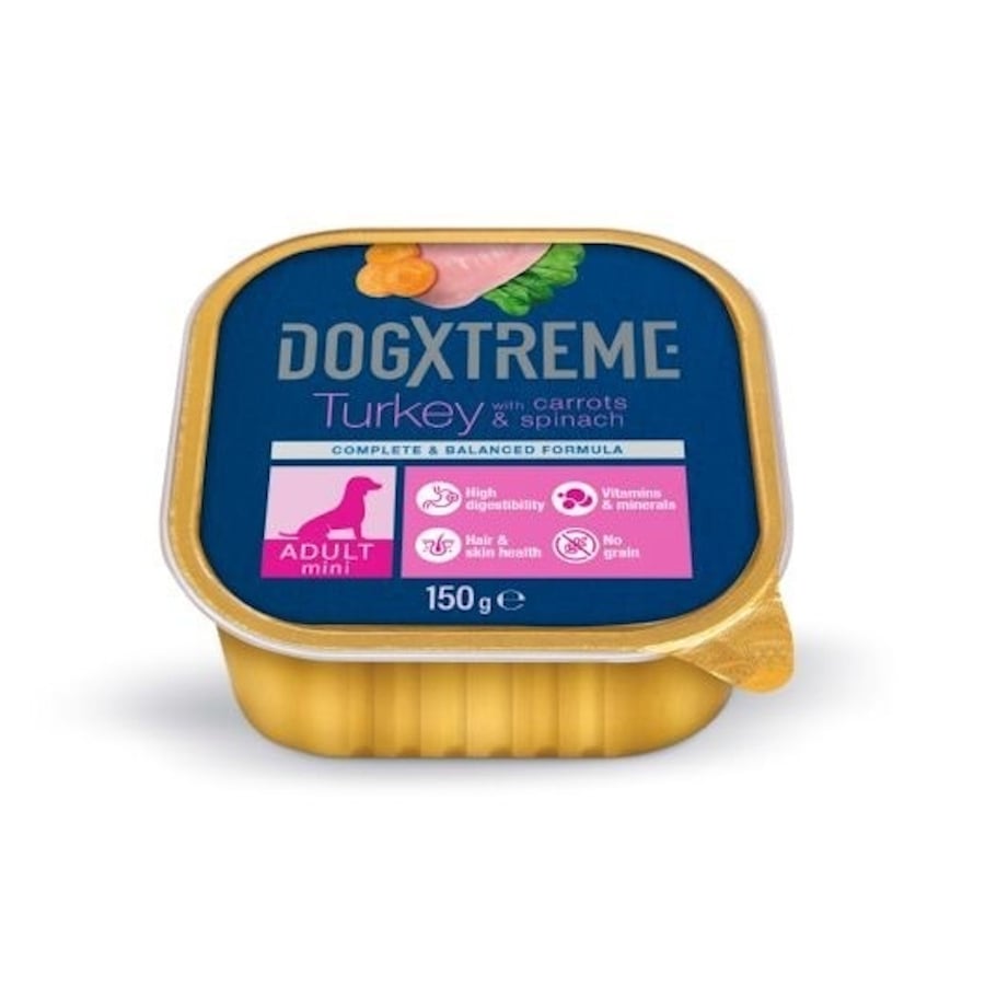24 tarrinas x 150 g Dogxtreme Adult Mini pavo tarrina para perros ¡Pack ahorro!