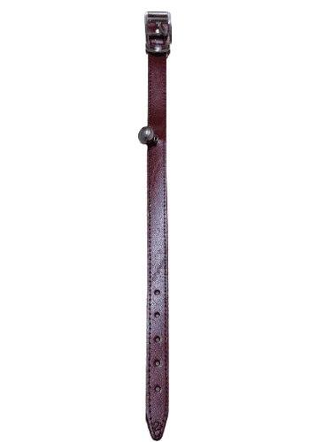 Collar Cuero Seleiro Gatos Nº2 Bordeaux