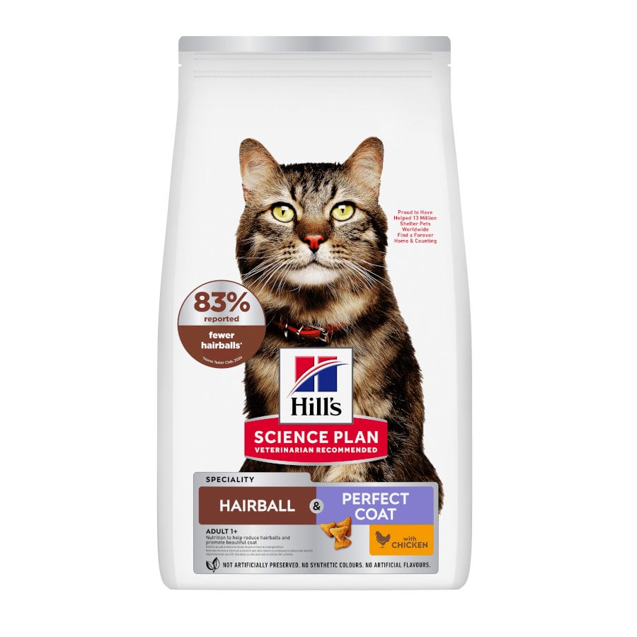 7 Kg Hill's Science Plan Adult Hairball Y Perfect Coat Pollo Pienso Para Gatos-image