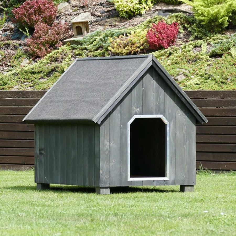 TK-Pet Alpine Caseta de Madera Gris para perros