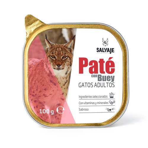 Salvaje Adulto Buey en Paté tarrina para gatos