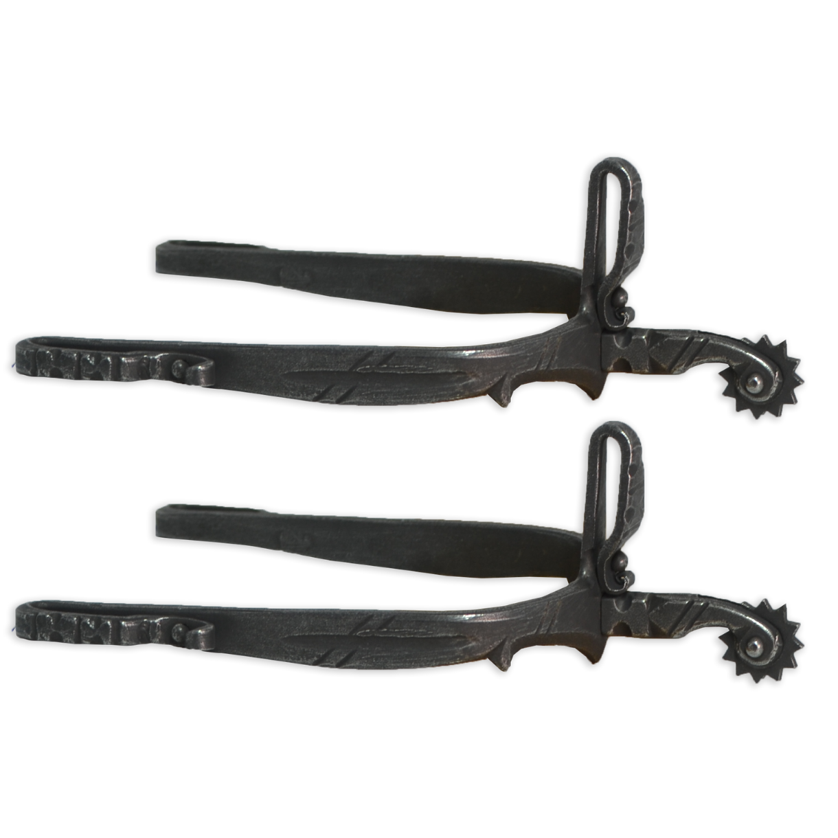 Espuela vaquera Los Nietos Fragua Remachada. Modelo Ruleta Vaquera. Equipamiento para el caballo