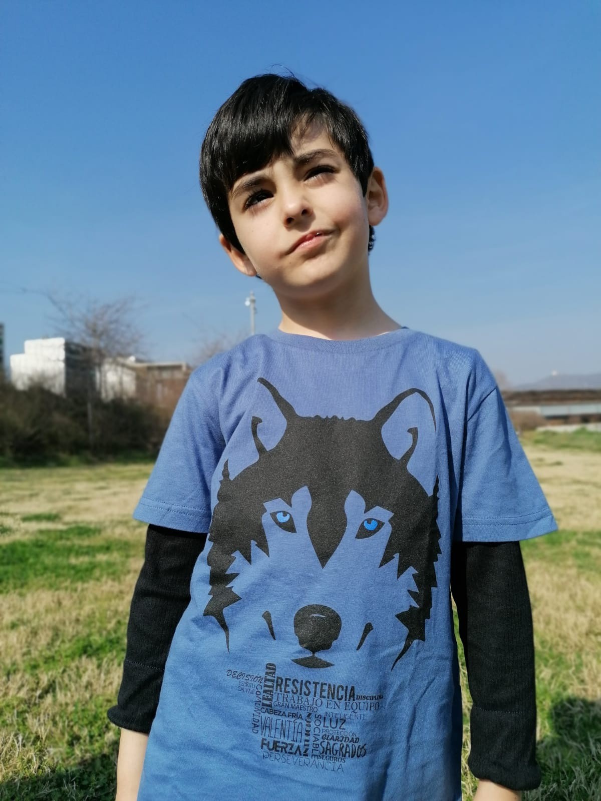 Camiseta niño/a lobo color Blanco, , large image number null