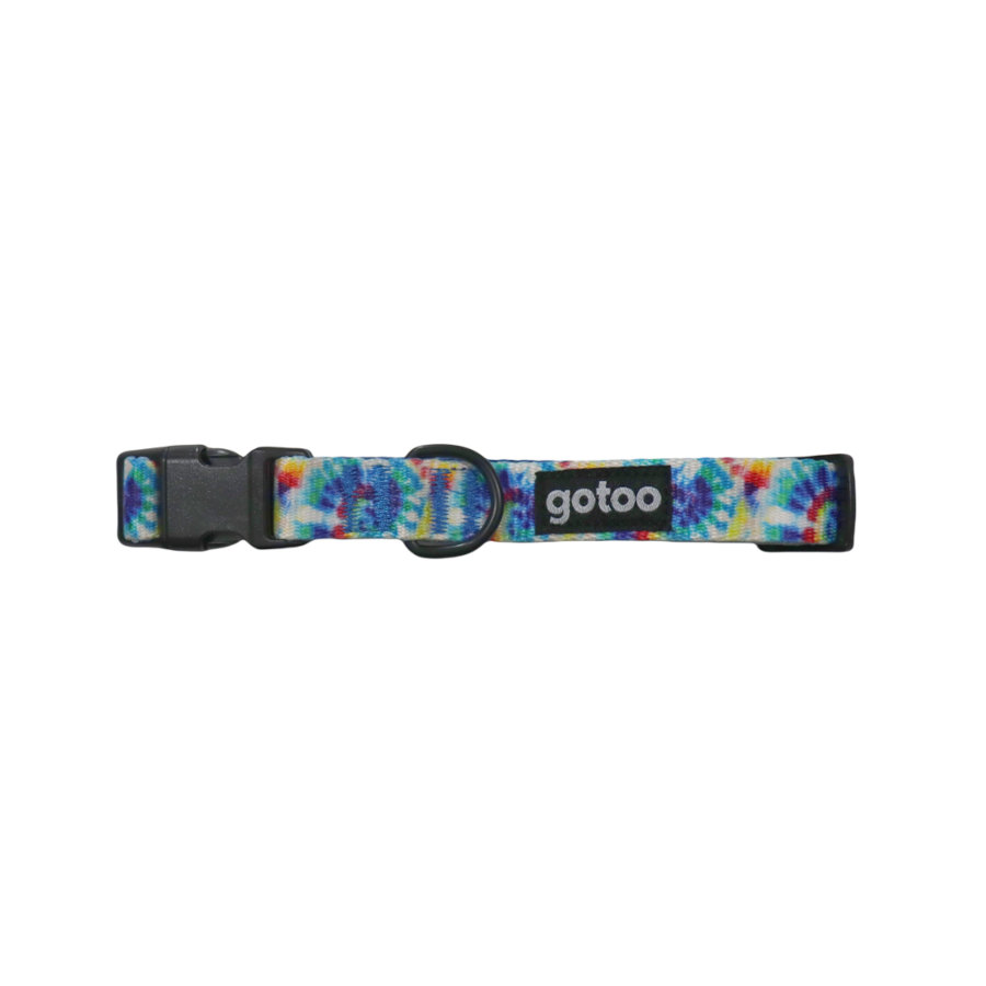 Gotoo Collar estampadado azul para perro