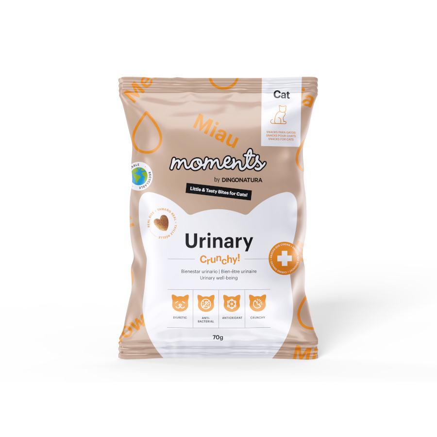 2 bolsitas x 70 g Moments Urinary Crunchy Bocaditos para gatos ¡Pack ahorro!