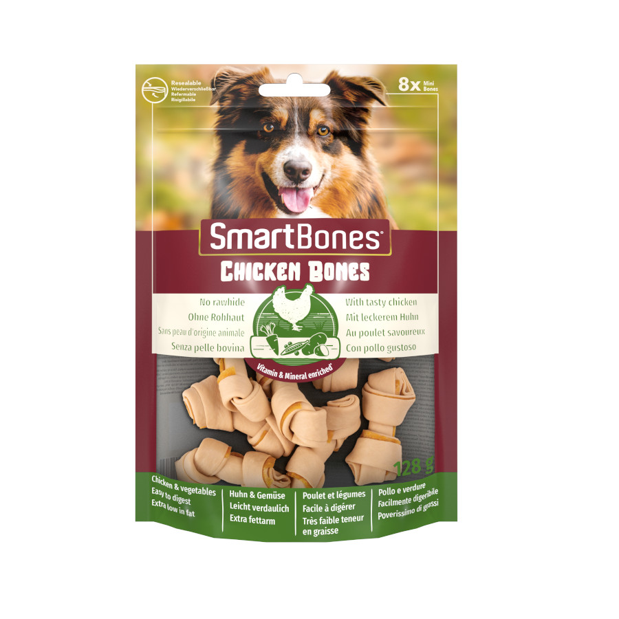 8 huesos SmartBones Huesitos de Pollo Mini para perros
