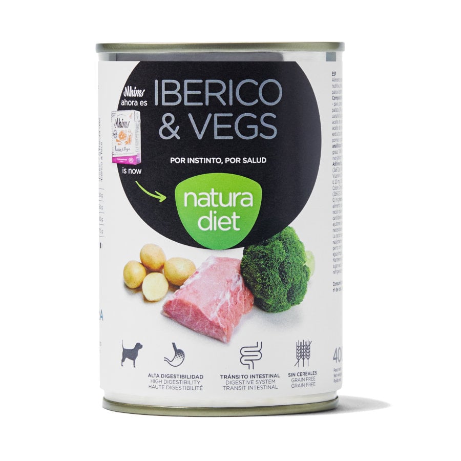 400 g Natura Diet Cerdo Ibérico y Verduras latas para perros