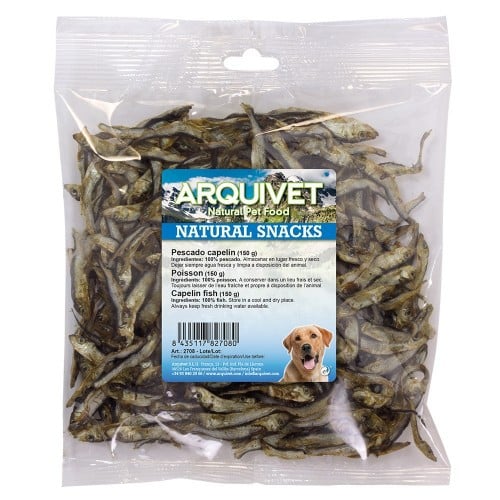Snack para perros Arquivet sabor pescado capelín