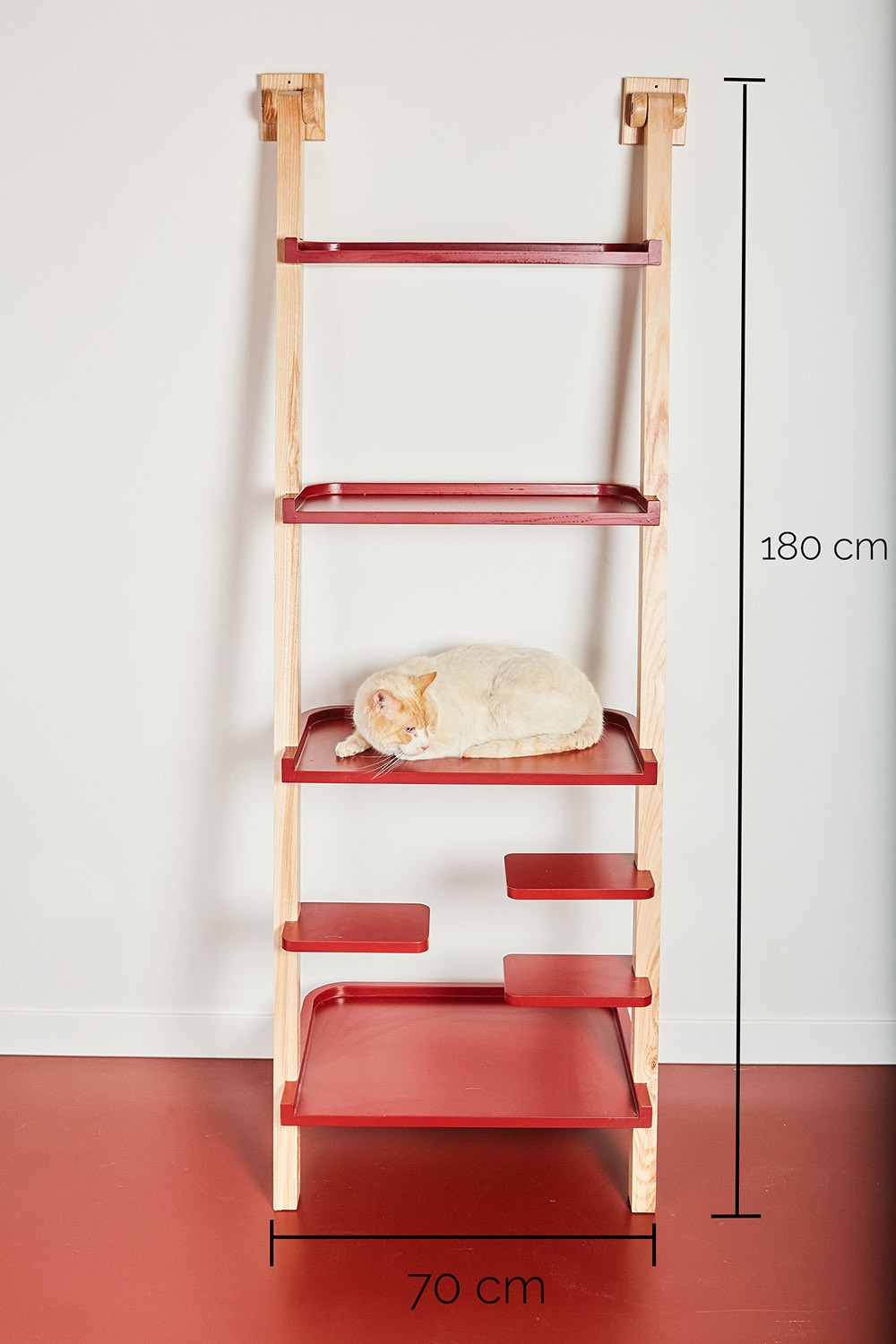 Estantería de madera para gatos centro de juegos color Beige Suave, , large image number null